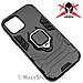Custodia Alta Protezione Con Anello Per Apple Iphone 12 - 12 Pro Black - Foto miniatura 1