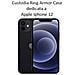 Custodia Alta Protezione Con Anello Per Apple Iphone 12 - 12 Pro Black - Foto miniatura 2