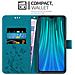 Custodia Compatibile Con Xiaomi Redmi Note 8 Pro In Blu Fiore - Coperchio Protettivo In Design Floreale Con Chiusura Magnetica, Funzione Stand E Slot Per Carte - Foto miniatura 3