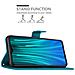 Custodia Compatibile Con Xiaomi Redmi Note 8 Pro In Blu Fiore - Coperchio Protettivo In Design Floreale Con Chiusura Magnetica, Funzione Stand E Slot Per Carte - Foto miniatura 4