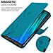 Custodia Compatibile Con Xiaomi Redmi Note 8 Pro In Blu Fiore - Coperchio Protettivo In Design Floreale Con Chiusura Magnetica, Funzione Stand E Slot Per Carte - Foto miniatura 5