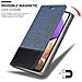 Custodia Compatibile Con Samsung Galaxy A32 4g In Blu Scuro Nero - Coperchio Protettiva Con Chiusura Magnetica, Funzione Stand E Tasca Per Le Carte - Foto miniatura 7