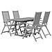 Set Da Pranzo Per Giardino 5 Pz In Legno Massello Di Acacia - Foto miniatura 2