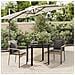 Set Salotto Giardino 3 Pz Con Cuscini Nero E Grigio Polyrattan - Foto miniatura 1