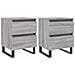 Comodini 2pz Grigio Sonoma 40x35x50 Cm In Legno Multistrato - Foto miniatura 2