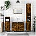 Armadietto Bagno Rovere Fumo 80x33x60 Cm In Legno Multistrato - Foto miniatura 1