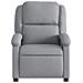 Poltrona Massaggiante Reclinabile Grigio Chiaro In Tessuto - Foto miniatura 3