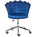 Sedia Da Scrivania Monticello Velluto Blu - Foto miniatura 4