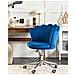 Sedia Da Scrivania Monticello Velluto Blu - Foto miniatura 6