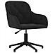 Sedia Girevole Da Ufficio Nera In Velluto - Foto miniatura 2