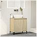 Mobile Lavabo Rovere Sonoma 58x33x60 Cm In Legno Multistrato - Foto miniatura 3