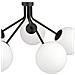Lampada A Sospensione Nova - Nero, Bianco - Acciaio Verniciato A Polvere, Vetro - 57x100x46 Cm - Foto miniatura 5