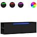 Mobile Tv A Parete Con Luci Led Nero 135x31x39,5 Cm - Foto miniatura 2