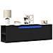Mobile Tv A Parete Con Luci Led Nero 135x31x39,5 Cm - Foto miniatura 1