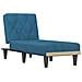 Chaise Longue In Velluto Blu - Foto miniatura 2