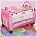 Lettino Culla Box Gioco + Fasciatoio e Giochi Bambini Campeggio Pieghevole Rosa - Foto miniatura 1