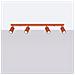 Lampada Da Soffitto Karbon 4l Rosso Ocra Sl. 1641 - Minimalista Lampada Da Soffitto Ocra Rossa 16.5x81x6.5 Cm - Foto miniatura 2