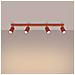 Lampada Da Soffitto Karbon 4l Rosso Ocra Sl. 1641 - Minimalista Lampada Da Soffitto Ocra Rossa 16.5x81x6.5 Cm - Foto miniatura 3