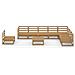 Set Divani Da Giardino 9 Pz Marrone Ambra Legno Massello Pino - Foto miniatura 2