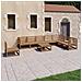 Set Divani Da Giardino 9 Pz Marrone Ambra Legno Massello Pino - Foto miniatura 8