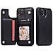 Custodia In Pelle Con Slot Per Schede Per Samsung Galaxy S23 Ultra - Nero - Foto miniatura 1