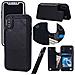Custodia In Pelle Con Slot Per Schede Per Samsung Galaxy S23 Ultra - Nero - Foto miniatura 2