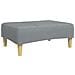 Divano Letto a 2 Posti con Poggiapiedi Grigio Chiaro in Tessuto - Foto miniatura 7
