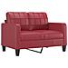 Set di Divani 4 pz con Cuscini Rosso Vino in Similpelle - Foto miniatura 4