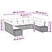 Set Divano da Giardino a 9 Pezzi con Cuscini Beige Polyrattan - Foto miniatura 8