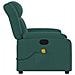 Poltrona Massaggiante Reclinabile Elettrica Verde Scuro Tessuto - Foto miniatura 9