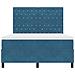 Letto a Molle con Materasso Blu Scuro 160x200 cm Velluto - Foto miniatura 8