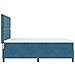 Letto a Molle con Materasso Blu Scuro 160x200 cm Velluto - Foto miniatura 9