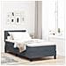 Letto Box Spring con Materasso Grigio Scuro 90x200 cm in Velluto - Foto miniatura 2