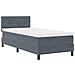 Letto Box Spring con Materasso Grigio Scuro 90x200 cm in Velluto - Foto miniatura 3
