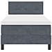 Letto Box Spring con Materasso Grigio Scuro 90x200 cm in Velluto - Foto miniatura 8