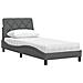 Letto con Materasso Grigio Scuro 90x190 cm in Tessuto - Foto miniatura 4