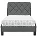 Letto con Materasso Grigio Scuro 90x190 cm in Tessuto - Foto miniatura 5