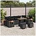 Set Divano da Giardino 10 pcs Nero 90 x 55 x 71 cm Poly Rattan - Foto miniatura 2