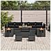 Set Divano da Giardino 10 pcs Nero 90 x 55 x 71 cm Poly Rattan - Foto miniatura 3