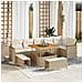 Set Divano da Giardino con cuscino 9 pcs Beige Poly Rattan - Foto miniatura 2
