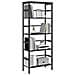 Libreria Rovere Nero 60 x 29,5 x 149 cm Legno multistrato - Foto miniatura 3