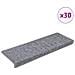 Tappetini per scale 30 pz 65x21x4 cm Grigio chiaro Bordo rettangolare - Foto miniatura 1