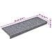 Tappetini per scale 30 pz 65x21x4 cm Grigio chiaro Bordo rettangolare - Foto miniatura 8