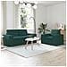 Divano 2 pcs Verde Scuro 182 x 80 x 82 cm Tessuto - Foto miniatura 2