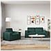 Divano 2 pcs Verde Scuro 182 x 80 x 82 cm Tessuto - Foto miniatura 3