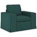 Divano 2 pcs Verde Scuro 182 x 80 x 82 cm Tessuto - Foto miniatura 4