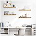 Scaffale da parete 4 pcs Beige 80 x 9 x 3 cm Legno multistrato - Foto miniatura 4