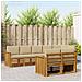 Set divani 8 pcs Naturale e Beige Legno di Acacia Massello - Foto miniatura 2