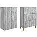 Set di armadi 2 pcs Sonoma grigio 66 x 34,5 x 90 cm - Foto miniatura 3