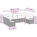 Set di divani con cuscino 9 pcs Nero polyrattan - Foto miniatura 8